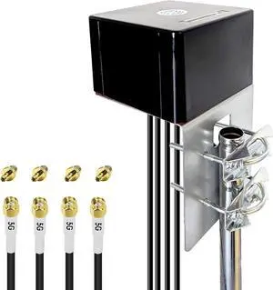 Maswell 4X4 MIMO Antenna 5G, Up to 6dBi, 600-8000MHz Omni External Antenna for 4G LTE 5G Routers & Gateways for T-Mobile Verizon AT&T, WiFi 7 Ready, Homes and RVs (Full Kit)