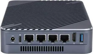 Micro Firewall Router K6305 Celeron 6305 Dual Core 1.8 GHz, Barebones No Ram No SSD WiFi, 4xI226-V 2.5 Gigabit LAN, AES-NI, Create a NAS, Office Small PC Home Server Network Gateway