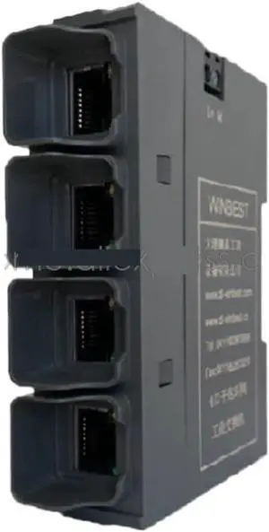 4-Port Gigabit Network Ring Redundant Router Switch Industrial Grade 1000M Ethernet 24V DIN-Rail Compatible with PLC HMI Data Exchange