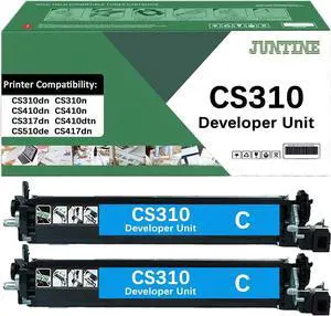 CS310 Developer Unit Replacement for Lexmark CS310 Developer Unit Compatible with Lexmark CS310dn CX510dhe CX410e CS510de CX410de CS317dn CS517de CS310n CX410dte Printers(2-PK,Cyan)