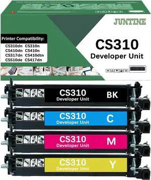 CS310 Developer Unit Replacement for Lexmark CS310 Developer Unit Compatible with Lexmark CS310dn CX510dhe CX410e CS510de CX410de CS317dn CS517de CS310n CX410dte CX510de Printers(4-PK,BCMY)
