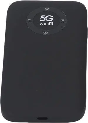 5G Mobile Hotspot WiFi 6 with 7100mAh, IP67 Travel Router for 16 Devices, Dual Band Wireless SIM Card Modem (Black)