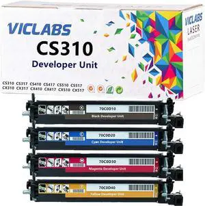 CS310 Developer Unit Replacement for Lexmark CS310 70C0D10 70C0D20 70C0D30 70C0D40 Developer Unit for use in Lexmark CS310n CS317dn CS410n CS510de CS517de CX310n CX317dn Printers(4-Pack)