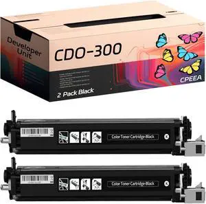 Compatible for Pantum CDO-300 Developer Unit Work for Pantum CP2300 CP2500 CP2506DNPLUS CM7105DN CM7100 Printers, with Chip, High Yield 30000 Pages, Clear Printing (2 Pack Black)