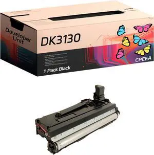 Compatible for Kyocera DK3130 Developer Unit Work for Kyocera ECOSYS M3550idn M3560idn FS-4100DN FS-4200DN FS-4300DN Printers, with Chip, High Yield 250000 Pages, Clear Printing (1 Pack Black)