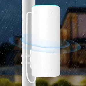 AC1200 Outdoor WiFi ExtenderDual Band Long Range WiFi ExtenderIP44 WeatherproofSupport PoE PowerUp to 1200Mbps Dual Band WiFi Repeater Covers Up to Least 656 ft and 60+ Devices