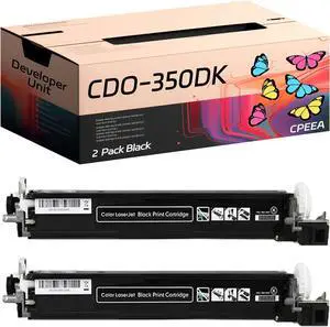 Compatible for Pantum CDO-350DK Developer Unit Work for Pantum CP2510DN CM7115DN CM7000FDN Printers, with Chip, High Yield 30000 Pages, Clear Printing (2 Pack Black)