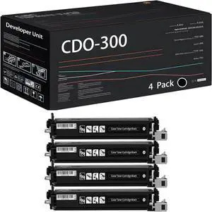 CDO-300 Developer Unit Compatible for Pantum CP2300 CP2500 CP2506DNPLUS CM7105DN CM7100 Printers, with Chip, High Yield 30000 Pages, High-Definition Printing (4 Pack Black)