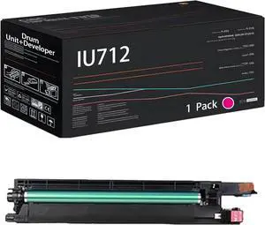 IU712 Drum Unit+Developer Unit Compatible for Konica Minolta bizhub C659 bizhub C759 Printers, with Chip, High Yield 120000 Pages, High-Definition Printing (1 Pack Magenta)