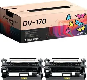 Compatible for Toshiba DV-170 Developer Unit Work for Toshiba ECOSYS M2035dn M2535dn P2135d P2135dn FS-1035MFP FS-1135MFP FS-1320D Printers (2-Pack Black)