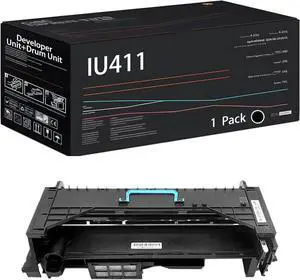 IU411 Developer Unit+Drum Unit Compatible for Konica Minolta Bizhub 223 283 363 423 36 42 Printers, with Chip, High Yield 80000 Pages, High-Definition Printing (1 Pack Black)