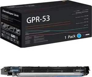 GPR-53 Developer Unit Compatible for Canon imageRUNNER Advance C3325i C3330i C3525i C3525i II C3525i III Printers, with Chip, High Yield 240000 Pages, High-Definition Printing (1 Pack Cyan)