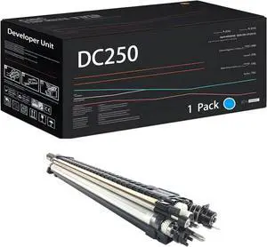DC250 Developer Unit Compatible for Xerox DocuColor 240 242 250 252 260 WorkCentre 7655 7665 7675 7755 7765 Printer (1 Pack Cyan)