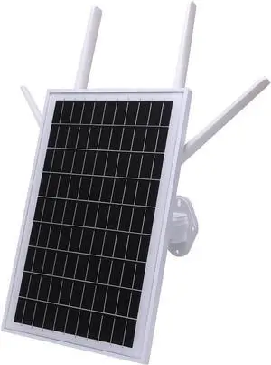 JTLB Solar Powered 4G LTE Modem Router IP66 Water Proof Wireless Outdoor WiFi Router with 15W Solar Panel for RV Security Camera (US)