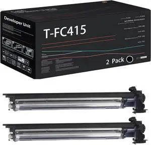 T-FC415 Developer Unit Compatible for Toshiba 2510AC 2515AC 3015AC 3515AC 4515AC 5015AC Printers, with Chip, High Yield 70000 Pages, High-Definition Printing (2 Pack Black)