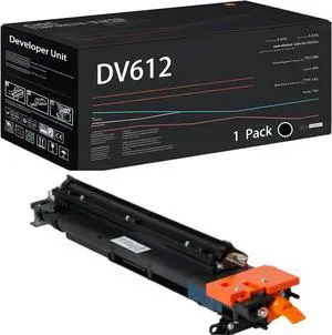 DV612 Developer Unit Compatible for Konica Minolta bizhub 552 652 C452 C552 C552DS C652 C652DS Printers, with Chip, High Yield 1240000 Pages, High-Definition Printing (1 Pack Black)