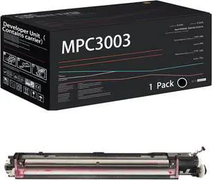 MPC3003 Developer UnitContains Carrier Compatible for Ricoh MP C3003 MP C3503 MP C4503 MP C5503 MP C6003 Printers, with Chip, High Yield 370000 Pages, High-Definition Printing (1 Pack Black)