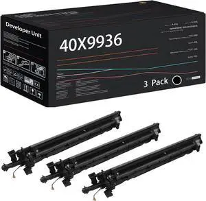 40X9936 Developer Unit Compatible for Lexmark MS911de MX910de MX911dte MX912dxe XM9155 XM9165 Printers, with Chip, High Yield 50000 Pages, High-Definition Printing (3 Pack Black)
