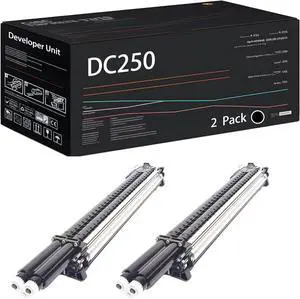 DC250 Developer Unit Compatible for Xerox DocuColor 240 242 250 252 260 WorkCentre 7655 7665 7675 7755 7765 Printers (2 Pack Black)
