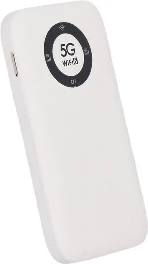 Pomya 5G Portable WiFi Mobile Hotspot, Wireless Router with SIM Card Slot, 1T4R 5G Antenna, Dual Band Wireless Connection, 7100mAh Battery (White)