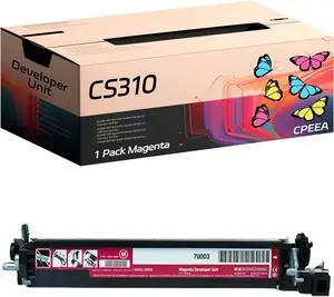 Compatible for Lexmark CS310 Developer Unit Work for Lexmark CS310dn CS310n CS317dn CS410dtn CS410n CS417dn CS510de CS510dte CS517de Printers, with Chip, High Yield 20000 Pages (Magenta)