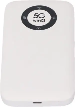 5G Mobile Hotspot, Portable WiFi Device Wireless Router with SIM Card Slot, 16 Devices, WiFi 6, IP67 Water Proof, 7100mAh Battery for Travel (White)