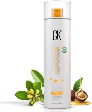GK HAIR Global Keratin The Best (33.8 Fl Oz/1000ml) Smoothing Keratin Hair Treatment - Professional Brazilian Complex Blowout Straightening For Silky Smooth & Frizz Free Hair