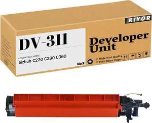 Compatible for Konica Minolta DV-311 DV311 Developer Unit Replacement for Bizhub C220 C280 C360 Printer (1Black)