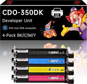 CDO-350DK Developer Unit Compatible with Pantum CP2510DN CM7115DN CM7000FDN Printers, Enhanced Durability, Ideal for High-Volume Printing (4-Pack BK/C/M/Y)