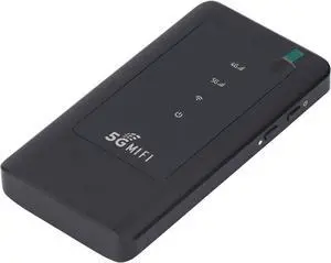 Portable WiFi Hotspot, 5G WiFi6 2.77Gbps Mobile Router with Nano SIM Card Slot, for Travel Supports 16 Devices USB C Power, Black
