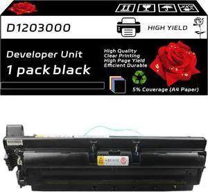 D1203000 Developer Unit Compatible for Ricoh Aficio MP 2352SP 2852 2852SP 3352 3352SP MP 2553 3053 3353 Printers, with Chip, High Yield 70000 Pages, Clear Printing (Black)