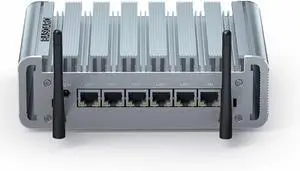 Fanless Firewall Appliance Router Celeron J4125 6 LAN 2.5G Network Card 8GB DDR4 RAM 128GB SSD 1TB HDD Firewall Mini PC HD COM USB3.0 SIM Slot WiFi AES-NI VPN Router Auto Power On