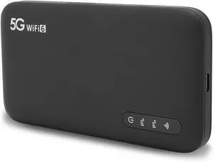 5G WiFi 6 Mobile Hotspot with SIM Card Slot, Portable Wireless Router for Home & Travel, 6100mAh Battery Supports 16 Devices, Ultra Fast Dual Band Connectivity
