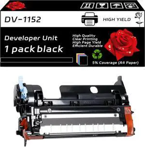 DV-1152 Developer Unit Compatible for Kyocera ECOSYS M2040dn M2540dw M2635dw M2640idw P2040dw P2235dw Printers, with Chip, High Yield 100000 Pages, Clear Printing (1 Pack Black)