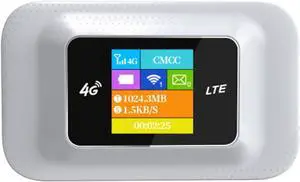 Cat4 4G LTE WiFi Mobile Hotspot, Local & International Coverage Portable Travel Router, Multi-Carrier Access, SIM Card Required, 10 Connected Devices, Downlink Rate 150Mbps