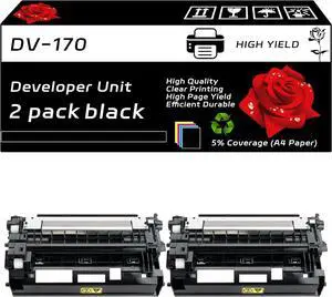 DV-170 Developer Unit Compatible for Toshiba ECOSYS M2035dn M2535dn P2135d P2135dn FS-1035MFP FS-1135MFP FS-1320D Printers (2-Pack Black)