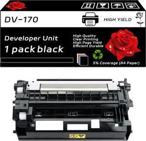 DV-170 Developer Unit Compatible for Toshiba ECOSYS M2035dn M2535dn P2135d P2135dn Printers, with Chip, High Yield 100000 Pages, Clear Printing (1 Pack Black)