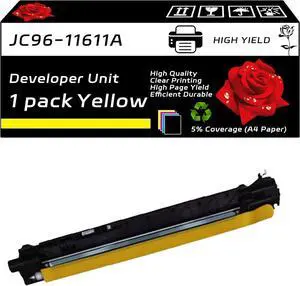 JC96-11611A Developer Unit Compatible for Samsung MultiXpress SL-X4250LX SL-X4300LX X4220RX Printers, with Chip, High Yield 80000 Pages, Clear Printing (1 Pack Yellow)