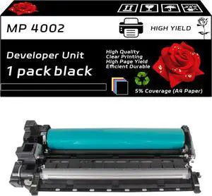 MP 4002 Developer Unit Compatible for Ricoh Aficio MP 4000 4000B 4002SP 5000 5000B 5001 5002 5002SP Printers, with Chip, High Yield 250000 Pages, Clear Printing (Black)