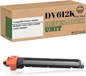 High Yield DV-612K Black Developer Unit Replacement for Konica Minolta DV612K A0TK03D for bizhub C452 C552 C552DS C652 C652DS Printer