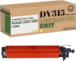 Compatible for Konica Minolta DV315 DV-315 Developer Unit Replacement Use for Bizhub C250i C300i C360i Printer High-Yield 300,000 Pages (1-Pack Yellow) Compatible for Konica Minolta DV315 DV-315 Developer Unit Replacement Use for Bizhub C250i C300i C360i Printer High-Yield 300,000 Pages (1-Pack Yellow)
