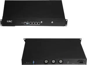 1U Firewall Rack Mount Appliance, N200 19 Inch Rackmount Network Security Router PC, 4 x i226V 2.5GbE LAN, Console, OPNsense, AES-NI, VGA, GPIO, DDR5 16GB RAM 256GB SSD