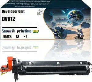 Replacement Parts Developer Unit DV612 Compatible with Konica Minolta bizhub 552 652 C452 C552 C552DS C652 C652DS Printers, Contains Chip and Clear Printing (Black)