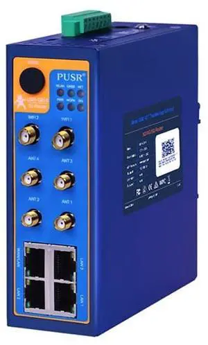 USR-G816 Ethernet Switch Serial Industrial Multi-Carrier Global Dual Sim 5G VPN Router with RS232/RS485 WAN LAN Ethernet Ports Gigabit Switch