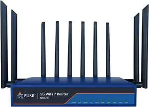 BE6500 Dual-Band Gigabit 5G NR WiFi7 Router Fixed Wireless Access FWA Qualcomm X62 4 PoE 2.5G LAN Ports NR370i