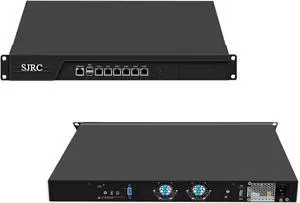 19 B250 Core i5 8500 Firewall Hardware LGA 1151, Rackmount 1U Router PC for VPN Server, 19 Inch Rack OPNsense Appliance with 6 x i225V 2.5GbE, DDR4 32GB RAM 512GB SSD, VGA