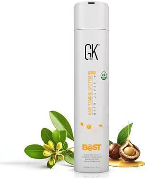 GK HAIR The Best Smoothing Keratin Treatment Professional Brazilian Blowout Complex for Silky Smooth & Frizz-Free Hair Temporary Straightening Long Lasting Shine -10.1 Fl Oz
