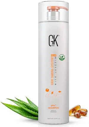 GK HAIR Global Keratin pH+ Pre-Treatment Clarifying Shampoo (33.8 Fl Oz/1000ml) For Preps Hair Deep Cleansing,Removes Impurities -With Aloe Vera, Vitamins & Natural Oils All Hair Types Men and Women