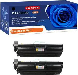 D1203000 Developer Unit Compatible for Ricoh Aficio MP 2352SP 2852 2852SP 3352 3352SP MP 2553 3053 3353 Printers, Print Up to 70000 Pages, Bright Colors (2-Pack Black)