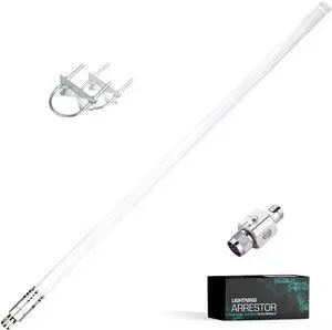 RAIGEN Helium Miner 8dBi Antenna LoRa 915 MHz 43.3in Outdoor Lightning Arrestor Omni-Directional HNT Hotspot for Nebra, RAK, Bobcat, Syncrob, and Sensecap [Cables Sold Separately] (8 dbi)